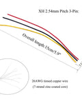 60 Pairs 26 AWG 150mm JST XH 2.54mm Pitch 3 Pin Female And Male Connector Wire Cable showing wire length and details