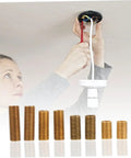 Installing a light fixture using Brass Lamp Rod Nipple Threaded Couplings Kit for Light Fixtures Durable Lamp Repair Parts Hollow Rods.