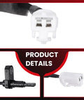 Close-up of Heavy Duty Abs Wheel Speed Sensor Fits Toyota Rav4 2006 to 2012 with white connector and black wire.