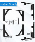 Dimensions of Heavy Duty Gate Hardware Set With Beefy Anti Sag Corner Braces For Wooden Fences Sheds Driveway And Corral Gates