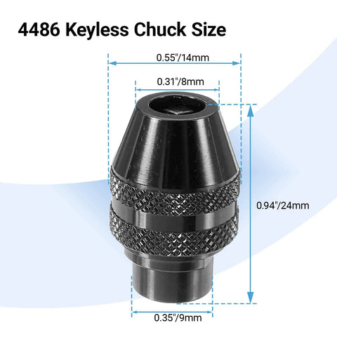 4 Pack Quick Change Keyless Drill Chuck Adapter For Rotary Tools One Thirty Second To One Eighth Inch All Metal Three Jaw Chuck