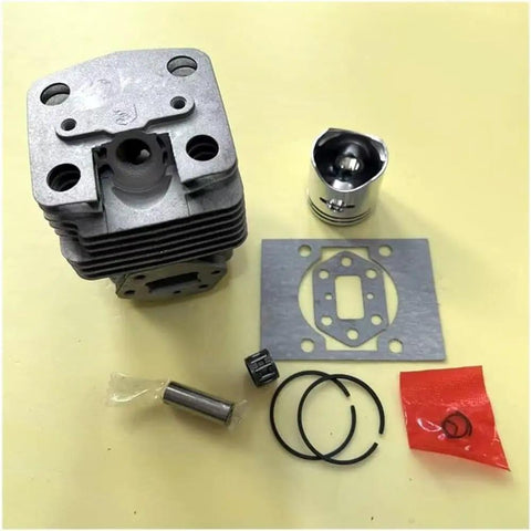 Essential Cylinder Piston Ring Pin Needle Roller Bearing Kit Compatible With G35L G3K BC 3402 4700 Units Keeps Your Rig Running Smooth Like A Dream And Prevents Breakdowns So You Can Finish Strong With Total Reliability For Sure., piston kit parts on yellow background