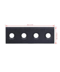 Heavy Duty Carbon Steel Barn Door Track Connector Plate For Sliding Doors, Solid Support With Easy Install Kit, 8x2.7cm