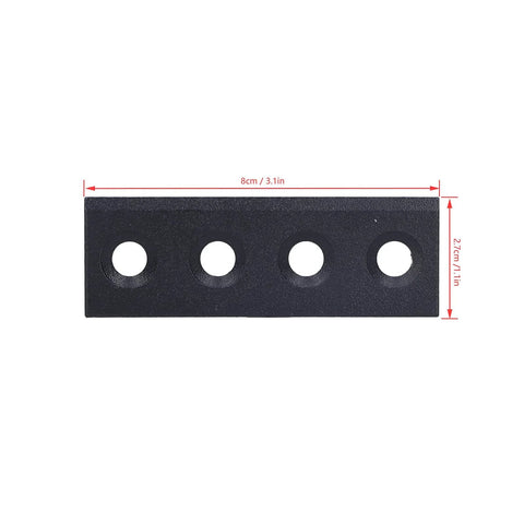 Heavy Duty Carbon Steel Barn Door Track Connector Plate For Sliding Doors, Solid Support With Easy Install Kit, 8x2.7cm