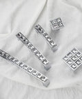 U Shape Crystal Glass Diamond Rhinestone Cabinet Pulls 4 Pack With 2.5 Inch Center Holes Includes 0.87 0.98 And 1.18 Inch Screws And Washers