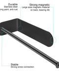 Magnetic Stainless Steel Paper Towel Holder For Refrigerator Grill And Toolbox Rotatable 30cm Black With Strong Magnetic Base