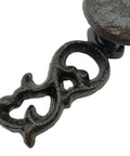 Heavy Duty Cast Iron Drawer Pulls Set Of 2 Five Point Three Inch Long Rustic Vintage Cabinet Handles Close-up