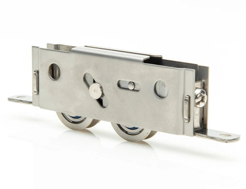 Tandem Patio Door Roller With Stainless Steel Sealed Bearings And 1.25 Inch Wheels For Wood And Vinyl Doors, side view
