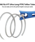 Ultra Smooth PTFE Teflon Tube Kit With 16.4 Ft Tubing, Cutter And Four Extension Connectors For Bambu Lab A1 P1 X1 K1 AD5M Series 3D Printers