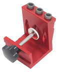 Pocket Hole Jig Kit With Aluminum Alloy Doweling Jig System for board thickness 0.47 to 1.77 inches and 12 to 45 mm, red tool