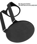 Sleek Black Iron Pour Over Coffee Dripper Rack with a non-slip pad for stable brewing, side view highlighting the flat surface.