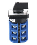 Built Tough Rotary Changeover Switch 63A 3-Position 1-0-2 Circuit with Center Off 12-Terminal Cam Selector front view