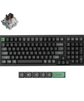 Slick Wireless Mechanical Keyboard With Numeric Keypad Featuring 8000Hz Polling Rate And Rock Solid Pbt Keycaps showing layout and hot-swap switch.