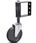 Spring Loaded Gate Wheel For Wooden And Metal Tube Swing Gates Quiet Heavy Duty Gate Caster With Brake 4 Inch Smooth Rolling