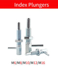 Industrial Grade Galvanized Carbon Steel Indexing Plunger L Shaped Locking Bolt With Spring Pin And Nut M12mm in various sizes M6 M8 M10 M12 M16.