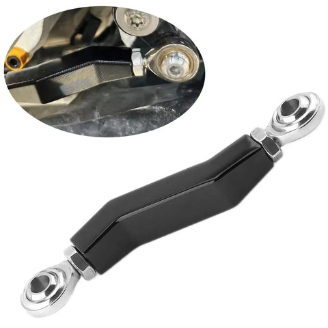 Adjustable Brake Linkage Pushrod Lever For Softail With Mid Controls 2018 To 2024 Fits Street Bob 114 Low Rider S ST Low Rider Standard Heim Joint Angled Brake Shift Lever Easy Install Plug And Play, black metal with rod ends