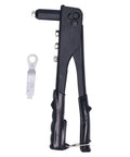 LIYJTK Portable Rivet Gun Set Kit Efficient Hand Tool For Metal And Leather Fastener With Anti-Slip Handle Fits 3/32 1/8 5/32 And 3/16 Inch Nuts Quickly, black hand rivet gun with wrench