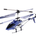 S107G 3 Channel RC Helicopter Gyro Brushed Motor LiPo Battery Powered Easy To Fly For Beginners Blue Color Ideal Starter Helicopter