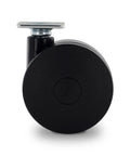 3 Inch Black Swivel Twin Wheel Furniture Caster With Non Hooded Design And Square Top Plate for Office Desks and Carts