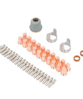 Heavy Duty Plasma Cutting Torch Electrode Tip Kit includes 20 copper tips, nozzles, and guide rings for fast changeouts.