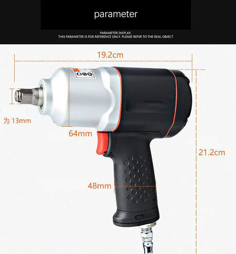 Pro Grade Pneumatic Impact Wrench High Torque Air Powered Badass Heavy Hitter With Tungsten Steel Shaft And No Sweat Grip That Crushes Rusty Car Nuts Smooth For Shop Or Garage Work