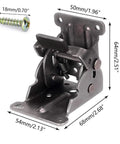 4 Pack Beefy Heavy Duty Locking Hinge Brackets For Folding Tables, 90 Degree Self Locking Hinges For Table Legs with dimensions shown