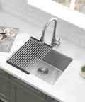 Deep 23 Inch Undermount Stainless Steel Kitchen Sink With 16 Gauge Single Bowl Ultra Durable Rust Resistant Easy Clean