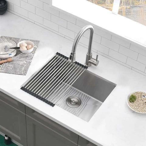 Deep 23 Inch Undermount Stainless Steel Kitchen Sink With 16 Gauge Single Bowl Ultra Durable Rust Resistant Easy Clean