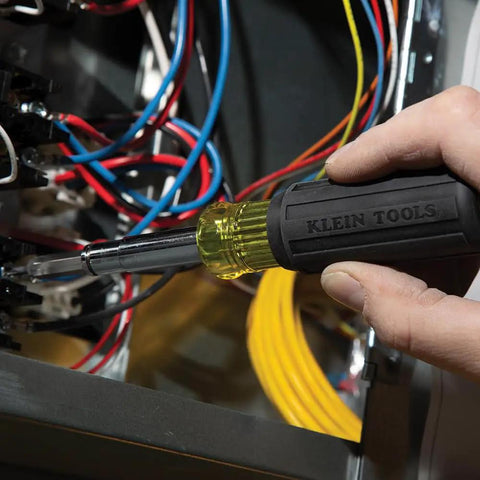 Magnetic Multi-Bit Screwdriver And Nut Driver, 11-In-1 With Eight Bit Tips And Three Nut Driver Sizes, used in circuit box