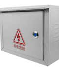 Weatherproof Outdoor Electrical Junction Box 300x400x160mm Heavy Duty Iron Distribution Panel Enclosure side view