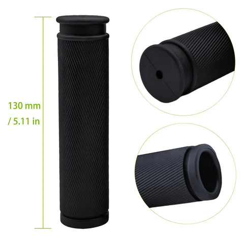 2 Pairs Bike Handlebar Grips, Comfortable Anti Slip Rubber Grips For MTB BMX Mountain Bikes, Standard 130mm Length