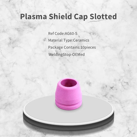 Plasma Cutter Consumables Kit For Primeweld CUT50 CUT50DP CT520 CT520DP And AG-60 Torch includes 10 shield cups, pink ceramic