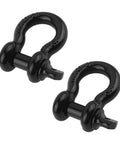 Heavy Duty Two Pack Half Inch D Ring Shackles With Five Eighths Inch Pins Eight Ton Breaking Strength And Two Ton Working Load Limit