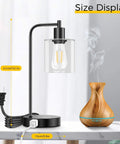 Set Of 2 Industrial Touch Control Table Lamps With 2 USB Ports And AC Outlet, 3 Way Dimmable Bedside Nightstand Lamps size display