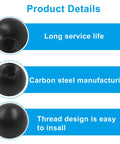 10 Pack M4 Thread Cap Nuts Black Carbon Steel Decorative Screw Caps For Lamps And Furniture Hardware Ball Nut Covers