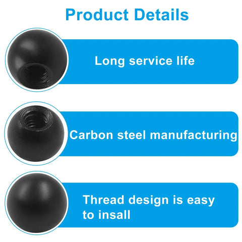 10 Pack M4 Thread Cap Nuts Black Carbon Steel Decorative Screw Caps For Lamps And Furniture Hardware Ball Nut Covers