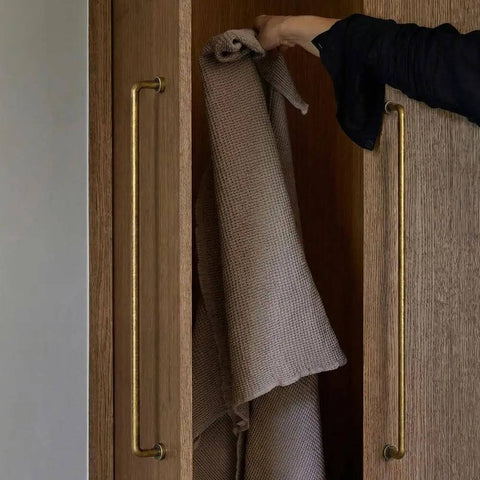 Antique Brass Cabinet Pulls 18 Inch Heavy Duty Zinc Alloy Handles For Large Wardrobe And Vintage Drawer Hardware on wood door