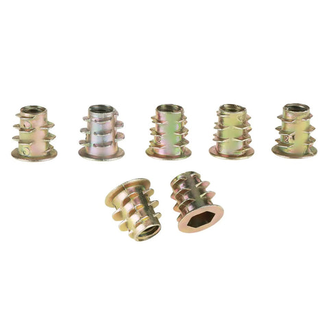 Top Shelf Zinc Alloy Threaded Inserts for Wood and Furniture M5 Hex Drive Nuts Built Hella Strong Rust Resistant Woodworking Hardware Quick Install Design for Serious DIY Crafts