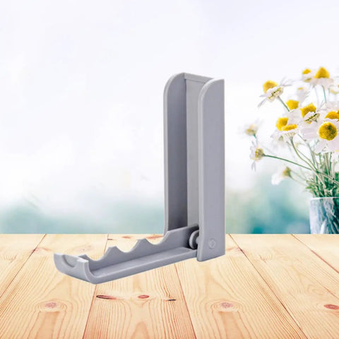 Slick Foldable Wall Hooks Self Adhesive Space Savers For Hats Bathrobes Coats Heavy Duty Peel Stick Easy Install gray plastic hook
