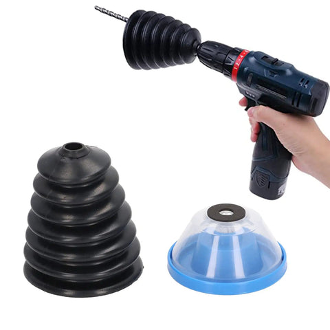 Gotta Keep Your Job Site Clean With This Heavy Duty Electric Hammer Dust Cover And Drywall Dust Collector Made From Rugged Abs Plastic To Snag All That Pesky Dust Before It Creates A Huge Mess For Power Tool Crews - black drill dust cover and collection cup.