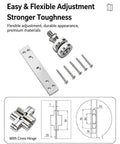 Heavy Duty Bifold Sliding Door Hardware Kit For Closets Features Smooth Glide Rollers Plus 3mm Aluminum Rails Supporting 150kg Max Load Rust Proof Build Custom Cuts Fit Any Opening Saving Real Dough On Repair Bills By Choosing Tough Gear Today. adjustable hinge set with screws