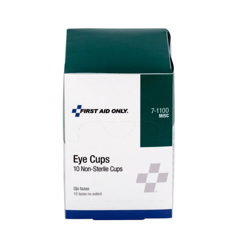 Eye Cups, 10 non-sterile cups, First Aid Only, front view
