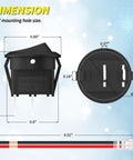 Dimensions of 10 Pack Round Rocker Switch 12V On Off DC 2 Pin SPST Toggle Switch 20mm Small Panel Switch shown in detail