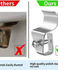 Heavy Duty Vinyl Siding Hooks And Clamps 10 Pack No Hassle Camera Mount for Blink Arlo Ring showing rusty clip vs stainless steel clip.