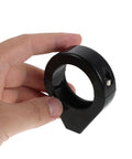 Close-up of Heavy Duty 39mm Front Fork Turn Signal Mounting Brackets 2 Pack Clamp For Motorcycle Signal Lights, hand holding bracket