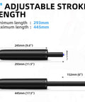 Beefy Heavy Duty Office Chair Gas Lift Cylinder Replacement, Adjustable Height 11.5 To 17.5 Inches, 6 Inch Stroke, 1000 Lb Capacity