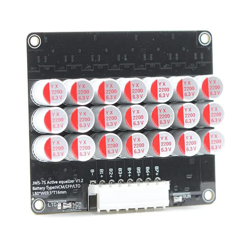 Legit Heavy Duty Active Cell Balancer For 6S And 7S Lithium Packs smooth energy transfer board with multiple capacitors.