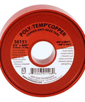 Copper Filled PTFE Anti Seize Thread Seal Tape for Pipe Fittings, 600 Inch Length, 3/4 Inch Width, 3.5 Mil Thick