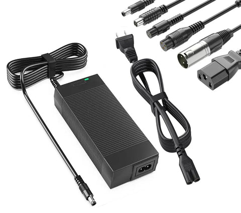 Universal 42V 2A Electric Scooter Charger With 7 In 1 Plugs For 36V Lithium Batteries Fast Charge Compatible With Razor Gotrax Jetson Voyage Ninebot Segway Swagtron Pocket Mod Sports Mod and More