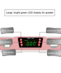 10-Inch Digital Torpedo Level With Protractor, Magnetic Base With Neodymium Magnets, Bright LED Readout, button features shown